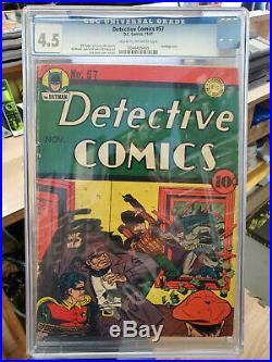 DETECTIVE COMICS #57 CGC Grade 4.5 Golden Age Robin bondage cover