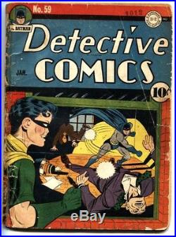 DETECTIVE Comics #59 1942 Batman-Robin-2nd appearance of Penguin-Golden-Age Comi