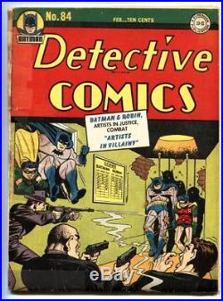 DETECTIVE Comics #84 1944 Batman-Robin-Golden-Age