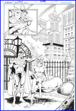 Dan Jurgens Golden Age Superman Lois Lane Original Art Splash Pg Infinite Crisis