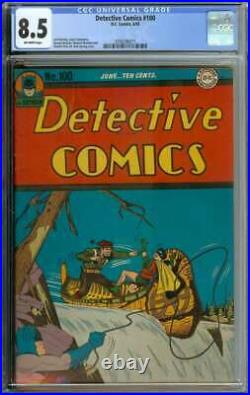 Detective Comics #100 Cgc 8.5 Ow Pages // Golden Age Batman Dick Sprang Cover