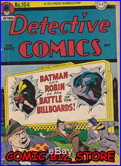 Detective Comics #104 (1945) Golden Age DC 1st Print Vg 4.0 Jerome Wenker Coa