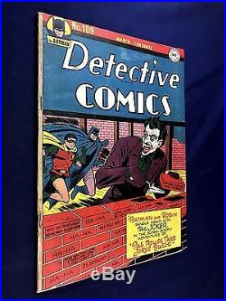 Detective Comics #109 (1946 DC) Batman Joker appearance Golden Age NO RESERVE