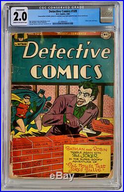Detective Comics #109 CGC 2.0 (1946) Classic Golden Age Joker Cover