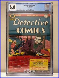 Detective Comics #109 Cgc 6.0 Joker Cover & Story! DC Comics Golden Age Batman