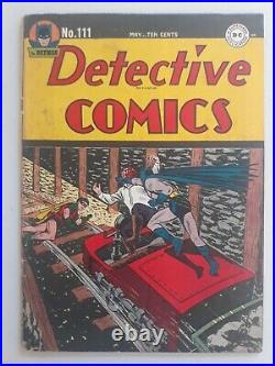 Detective Comics 111 Golden Age Batman 1946