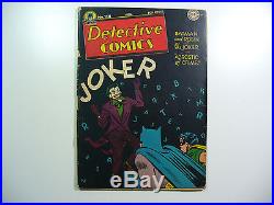 Detective Comics #114 (1946) Rare Golden Age Batman & Robin with Joker Cover