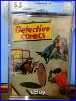 Detective Comics #123 Cgc 5.5 Great Condition Golden Age Batman