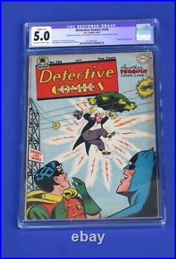 Detective Comics #126 CGC 5.0 Penguin Golden Age Batman DC 1947 Rare