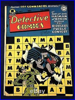 Detective Comics #142 (1948 DC) 2nd appearance of Riddler Golden Age NO RESERVE