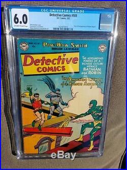 Detective Comics #181, Cgc 6.0 (mar 1952) Golden Age Batman, 1st App Human Magnet