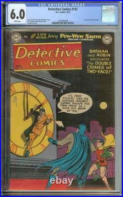 Detective Comics #187 Cgc 6.0 White Pages // Golden Age Two Face Cover + Story