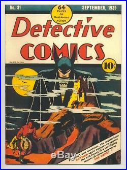 Detective Comics #31 (1939) Coverless Gardner Fox Bob Kane Sheldon Moldoff