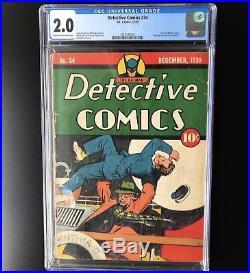 Detective Comics # 34 CGC (1939) Golden Age, Pre Robin, Bob Kane, Bill Finger