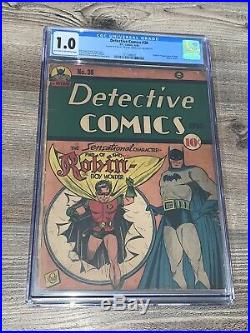 Detective Comics 38 Cgc 1.0 Fr DC 1940 1st Robin Golden Age Batman Rare