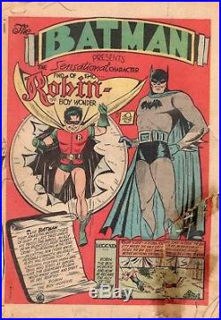Detective Comics 38 Golden Age Holy Grail 1st Apperance of Robin RARE
