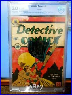 Detective Comics #41 Cbcs 3.0 First Robin Solo Story Early Golden Age Batman