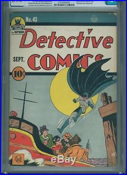 Detective Comics #43 CGC 5.0 Bondage Cover Early Batman Golden Age