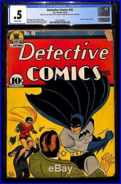 Detective Comics # 46 Dec 1940 Batman CGC 0.5 Golden Age & One of the Best Cover