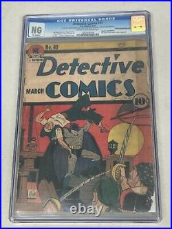 Detective Comics #49 Batman Golden Age DC Comics 1941 CGC NG