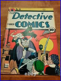 Detective Comics 49 ORIGINAL OWNER DC Golden Age early BATMAN 1941 looks great