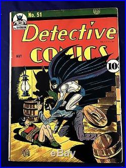 Detective Comics #51 (1941 DC) Batman Robin appearance Golden Age NO RESERVE