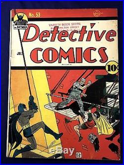 Detective Comics #53 (1941 DC) Batman Robin appearance Golden Age NO RESERVE