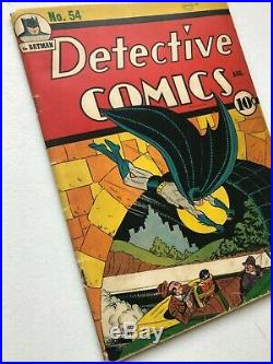 Detective Comics #54 DC Batman Crimson Avenger 1941 Golden Age Bondage Cover