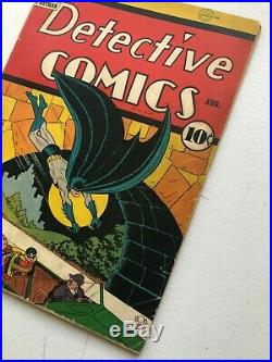 Detective Comics #54 DC Batman Crimson Avenger 1941 Golden Age Bondage Cover