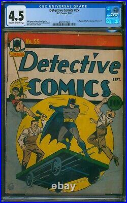 Detective Comics #55? CGC 4.5? Golden Age Batman & Robin DC Comic 1941