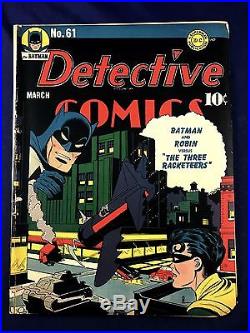 Detective Comics #61 (1942 DC) Batman Robin appearance Golden Age NO RESERVE