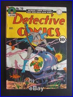 Detective Comics #70 DC Batman & Robin! Golden Age