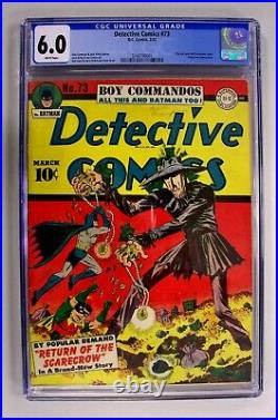 Detective Comics #73 1st And Only Golden Age Scarecrow Cover CGC 6.0