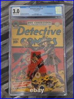 Detective Comics # 73 1st and only Golden Age Scarecrow Cover! 1943 CGC 3.0
