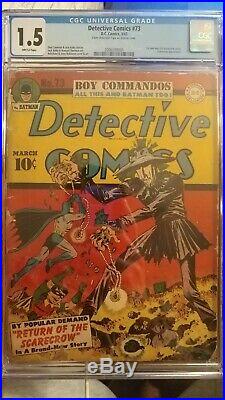Detective Comics #73 CGC 1.5 1st/Only Golden Age Scarecrow Cover HOT BOOK