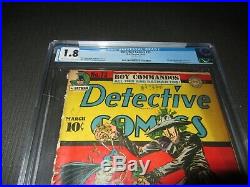 Detective Comics 73 CGC 1.8, 1st Golden Age Scarecrow Cover (DC 1943)