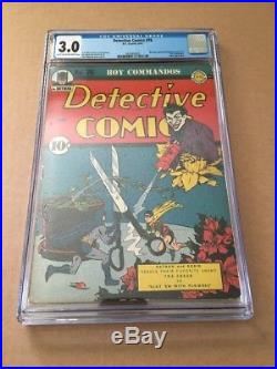 Detective Comics #76 CGC 3.0 Classic Golden Age Joker Poison Cover DC Comics