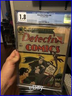 Detective Comics #80 CGC 1.8 Early Two-Face Appearance Golden Age Batman