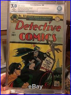 Detective Comics 80 cgc 3.0 Batman Golden Age early Two Face cover Very rare