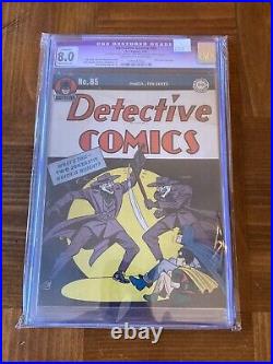 Detective Comics 85 CGC 8.0 OWithWhite Pages (Iconic Golden Age Joker Cover- 1944)