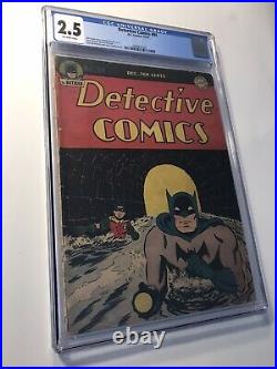 Detective Comics #94 CGC 2.5 Golden Age DC Comic Book! CLASSIC Batman Cvr! Rare