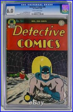 Detective Comics #94 (Dec 1944, DC) CGC 6.0! Batman and Robin Golden Age cover