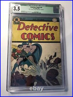 Detective Comics #97 CGC 3.5 Golden Age DC Comic Book! Batman & Robin! RARE! KEY