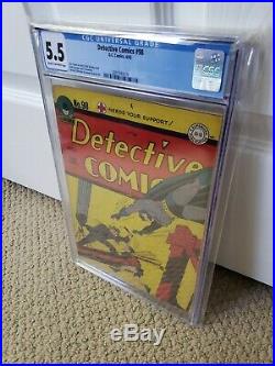 Detective Comics #98 (1945) CGC 5.5 Golden Age Mylar Protected