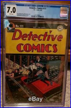 Detective comics 111 Cgc 7.0 1947 dc comics golden age batman robin WHITE PAGES