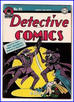 Detective comics 85 6.0 FN Batman golden age double joker issue bondage cover