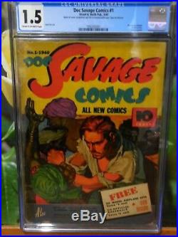 Doc Savage Comics #1 Cgc 1.5 Golden Age First Solo Comic