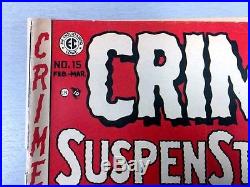 EC Comics CRIME SUSPENSTORIES (Feb 1953) #15 KEY Golden Age HORROR VG Ships FREE