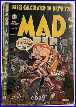 EC Comics Mad #5 1953 Golden Age Comic Book RARE Low Print Run