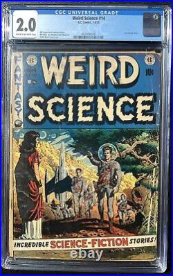 Ec Weird Science #14 (1952) Cgc 2.0 Wally Wood Artwork Golden Age Comic